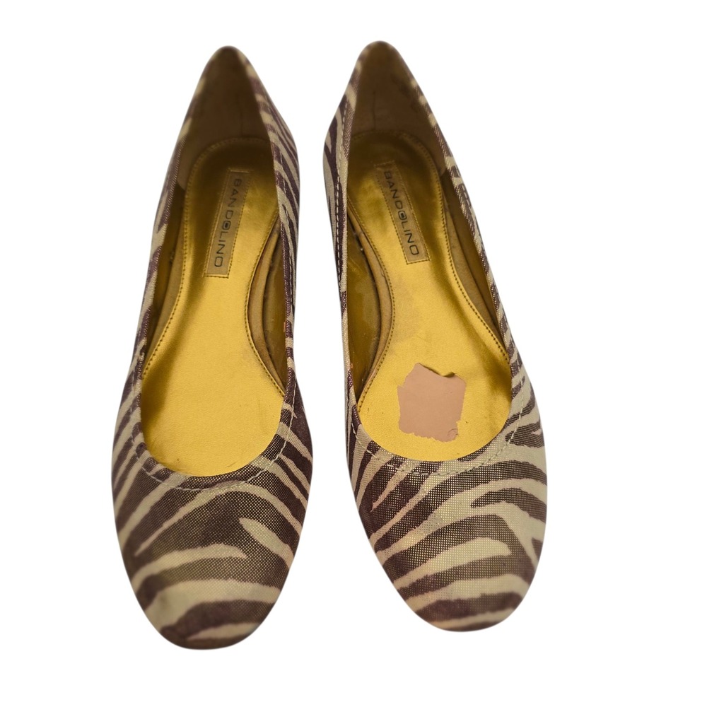 Bandolino‎ Breanna Zebra Print Low Wedge Heels 8M Animal Print Round Toe Shoes